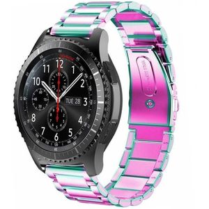 Strap-it Samsung Galaxy Watch stalen band 46mm (regenboog)