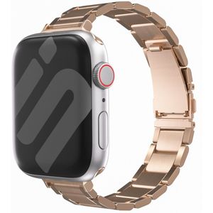 Strap-it Apple Watch luxe 'slim' metalen band (rosé goud)