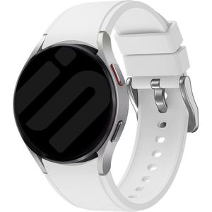 Strap-it Samsung Galaxy Watch 6 - 44mm siliconen band perfect fit (wit)