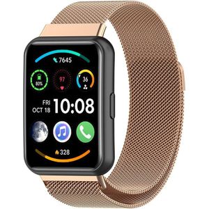 Strap-it Huawei Watch Fit 2 Milanese band (rosé goud)