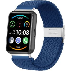 Strap-it Huawei Watch Fit 2 gevlochten bandje (blauw)