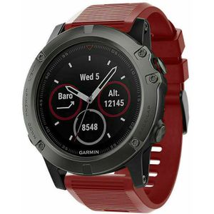 Strap-it Garmin Tactix 7 siliconen bandje (rood)