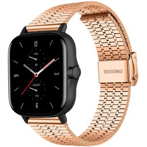 Strap-it Amazfit GTS 2 roestvrij stalen band (rosé goud)