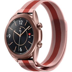Strap-it Samsung Galaxy Watch 3 Milanese band 41mm (rood/roze)