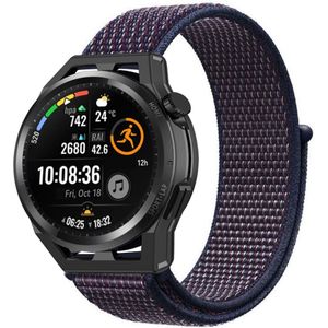 Strap-it Huawei Watch GT Runner nylon band (paars-blauw)