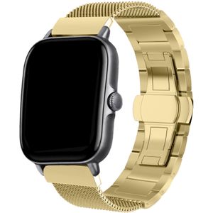 Strap-it Amazfit Bip stalen Milanese band (goud)