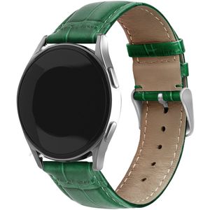 Strap-it Samsung Galaxy Watch 6 Classic 43mm leather crocodile grain band (groen)