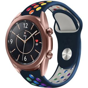Strap-it Samsung Galaxy Watch 3 41mm sport band (donkerblauw/kleurrijk)