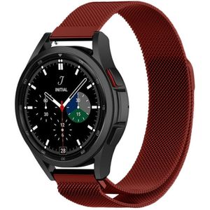 Strap-it Samsung Galaxy Watch 4 Classic 42mm Milanese band (rood)