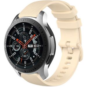 Strap-it Samsung Galaxy Watch 46mm luxe siliconen bandje (beige)