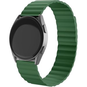 Strap-it OnePlus Watch 3 magnetisch siliconen bandje (groen)