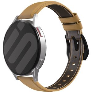 Strap-it Huawei Watch GT leren bandje (beige)