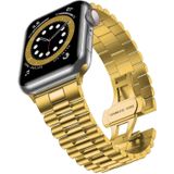 Strap-it Apple Watch Ultra Presidential stalen band (goud)