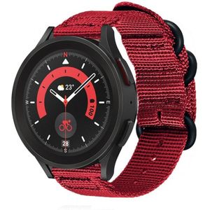 Strap-it Samsung Galaxy Watch 5 Pro nylon gesp band (rood)