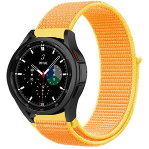 Strap-it Samsung Galaxy Watch 4 Classic 42mm nylon band (lichtgeel)