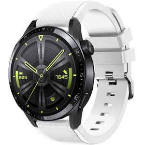 Strap-it Huawei Watch GT 3 46mm siliconen bandje (wit)