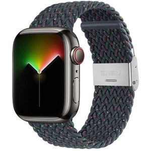 Strap-it Apple Watch gevlochten bandje (grijs/blauw mix)