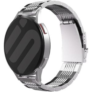Strap-it Samsung Galaxy Watch Active luxe stalen schakel band (zilver)