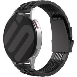 Strap-it Samsung Galaxy Watch 3 41mm luxe stalen schakel band (zwart)