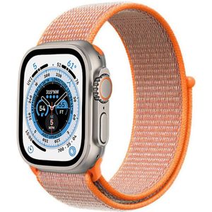 Strap-it Apple Watch Ultra nylon band (oranje)