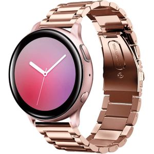 Strap-it Samsung Galaxy Watch Active stalen band (rosé goud)
