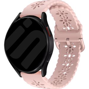 Strap-it Garmin Vivoactive 5 siliconen bandje met patroon (roze)