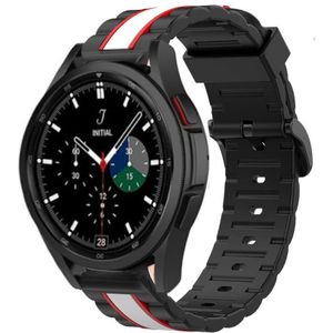 Strap-it Samsung Galaxy Watch 4 Classic 42mm Special Edition Band (zwart/wit)