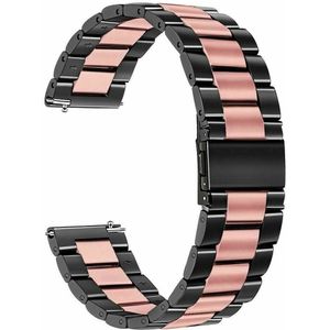 Strap-it Withings ScanWatch 2 - 38mm stalen band (zwart/roze)