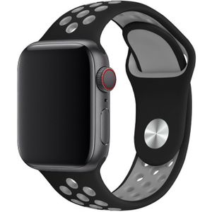 Strap-it Apple Watch SE sport band (zwart/grijs)