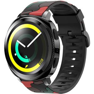 Strap-it Samsung Gear Sport camouflage band (rood)