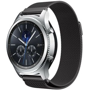 Strap-it Samsung Gear S3 Milanese band (zwart)