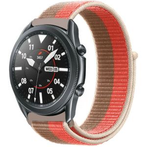 Strap-it Samsung Galaxy Watch 3 45mm nylon band (pink pomelo)
