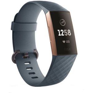 Strap-it Fitbit Charge 4 silicone band (grijsblauw)