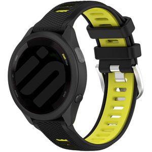 Strap-it Garmin  Vivoactive 5 sport gesp bandje (zwart/geel)