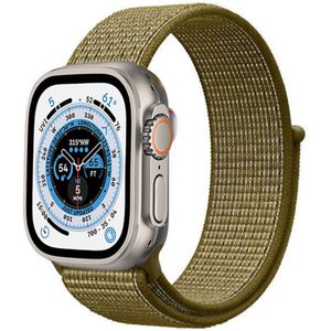 Strap-it Apple Watch Ultra nylon band (olijf)