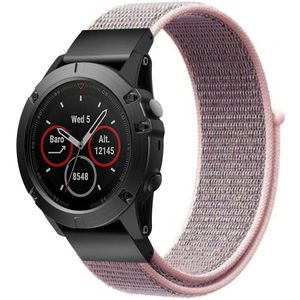 Strap-it Garmin Fenix 5 / 6 nylon band (pink sand)