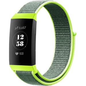 Strap-it Fitbit Charge 3 nylon bandje (fluorescent)