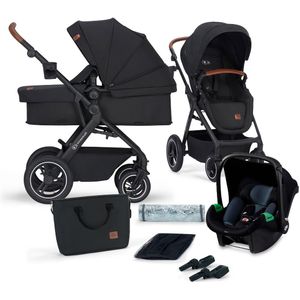 Kinderkraft B-Tour - Kinderwagen - 3in1 reissysteem incl. Mink Pro i-Size autostoel - Geschikt van 0-22kg - Zwart