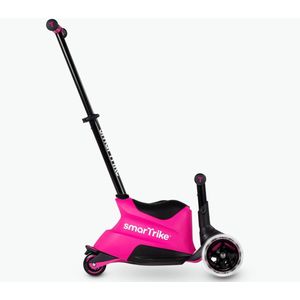 SmarTrike Xtend Ride On - Step - Scooter - Opvouwbare Step met zitje - Kinderstep met 3 LED wielen - Pink (voor kinderen van 1-12 jaar)