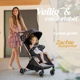 FreeOn Wandelwagen - Compacte lichtgewicht & Autofolding Buggy - Unique - Zwart-Goud (geschikt van 6mnd-15kg)