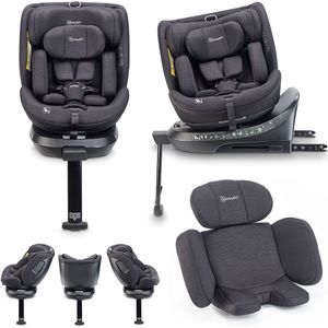 BabyGO autostoel Move 360 - Draaibare i-Size autostoel met isoFix - voor kinderen van 40-150cm - Zwart