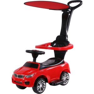 Apollo Loopauto - Rider Car - Rood (met duwstang en zonnekap)