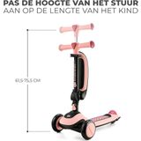 Kinderkraft HALLEY - Kinderstep Tot 50 Kg - PU-led-wielen - Roze