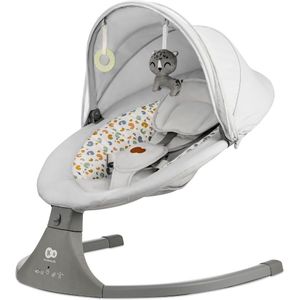 Kinderkraft Lumi 2 - Babyswing - Electrische Babyschommel met muziek - Lichtgrijs