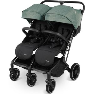 BabyGO GoTwice - Duo Buggy - Dubbele buggy - Geschikt voor kinderen van 0-22kg - Groen