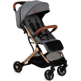 MoMi Wandelwagen - compacte lichtgewicht Buggy - Estelle - Gray-Gold (geschikt van 6mnd - 15kg)