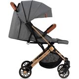 MoMi Wandelwagen - compacte lichtgewicht Buggy - Estelle - Gray-Gold (geschikt van 6mnd - 15kg)