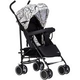 FreeOn buggy Simple - Wandelwagen met zonnekap & boodschappenmand - Zwart & Wit (geschikt van 6mnd - 15kg)