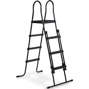 Zwembadtrap 108 - 122 cm - Zwart - Afneembare treden
