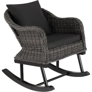 Wicker schommelstoel Rovigo 150kg - grijs